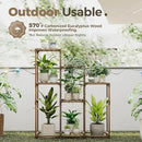Bamworld Tall Plant Stand Indoor Wood Plant Shelf Outdoor Tiered Plant Rack for Multiple Plants 5 Tiers 7 Pots Ladder Plant Holder Plant Table for Plant Pots Gardening Gifts by GreenHaven Gardens