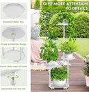TOSKING 5 Tier Metal Plant Stand Indoor, Plant Shelf, Corner Shelf Flower Pot Stand for Outdoor Plant Stand for Living Room Balcony Garden Patio Bedroom (White, 38in) by GreenHaven Gardens