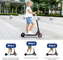 Caroma Electric Scooter for Kids Ages 6-12,150W/180WMotor,10 MPH Max Speed & 7 Miles,Colorful Lights,Adjustable Height & Speed,LED Display,Foldable Kids Electric Scooter 132 Lbs Max Load,Idea Gift by TinyTreasures Baby Boutique