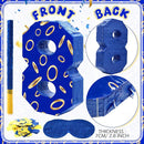 Number 8 Blue and Golden Rings Piñata for Kids Birthday Cartoon Theme Small Piñata with Blindfold Stick Confetti for Fiesta Cinco De Mayo Party Decor, 15.8 x 11 x 2.8 Inch by TinyTreasures Baby Boutique