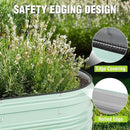WORKPRO 2Pcs 4x2x1ft Galvanized Raised Garden Bed Set, Rust & Corrosion Protection, Easy Assembly, Safe Edge, Ideal for Vegetables & Flowers, Green by GreenHaven Gardens