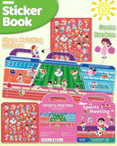 Benresive Reusable Sticker Book for Toddlers 2-4 Years, Fun Travel Stickers for Kids, Waterproof Sticker Books for Toddlers 1-3, Crafts Activities for Todddlers 1-3 2-4 3-5 - Sports by TinyTreasures Baby Boutique