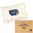 Mini Toddler Pillow with Pillowcase - 9x13 My Little Dreamy Travel Kids Pillow for Sleeping, Toddler Bed, Small, Tiny, Organic Cotton Pillowcase, Soft & Breathable, Kids 2-4 Years Old (Fox Tales) by TinyTreasures Baby Boutique