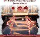 Christmas Candy Cane Lights 12Pcs Christmas Pathway Lights with 72 Count Incandescent Clear Lights, Connectable 12 Inch Pathway Makers Lights for Indoor Outdoor Walkway Patio Yard Lawn Decorations by GreenHaven Gardens