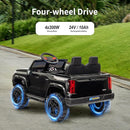 24V 10Ah Ride on Toy for Big Kids, 4WD 2 Seater Electric SUV Kids Car to Drive w/Remote Control, 4x200W Motors - Black by TinyTreasures Baby Boutique