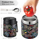 17oz Soup Thermo for Hot Food Kids,Insulated Food Jar with Spoon,Thermo Hot Food Lunch Container,Wide Mouth Leakproof Stainless Steel Lunch Box for School-Black Game by TinyTreasures Baby Boutique