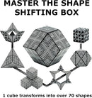 Shashibo Shape Shifting Box - Award-Winning, Patented Fidget Cube w/ 36 Rare Earth Magnets - Transforms Into Over 70 Shapes, Gift Box, Download Fun in Motion Toys Mobile App (Black & White, 2 Pack) by TinyTreasures Baby Boutique