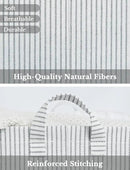 StorageWorks Storage Bins, Fabric Storage Bins for Shelves, Extra Large Storage Baskets with Metal Frame, Closet Baskets and Bins with Handles, Jumbo, Gray and White Stripes, 2-Pack by CozyNest Decor