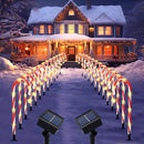 2 Set 24 Pack Upgraded Solar Christmas Candy Cane Lights, 18.6 Inch 144LED Outdoor Pathway Stake Lights with 8 Modes, Solar Candy Cane Lights for Decor Lighting Walkway Yard Garden Xmas Decorations by GreenHaven Gardens