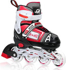 Adjustable Inline Skates for Kids, Teens, and Adults – ABEC-7 Bearings, PU Wheels, Comfortable Fit, for Indoor and Outdoor Skating by TinyTreasures Baby Boutique