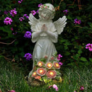 Garden Decor Angel Statue, Outdoor Patio Garden Sculptures & Statues, Solar Yard Decorations Lawn Ornaments Figurines for Outside by CozyNest Decor