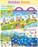 Benresive Reusable Sticker Books for Kids 2-4, Sticker Books for Toddlers 1-3 2-4, Toddler Travel Toys Activities Crafts Gifts - Ocean, Fairy and Dinosaur by TinyTreasures Baby Boutique