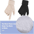 Geyoga 2 Pairs Women's Winter Touch Screen Gloves Soft Warm Fleece Lined Knit Elastic Cuff Winter Texting Gloves by TinyTreasures Baby Boutique