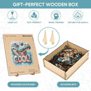 Wooden Puzzles for Adults 500 Pieces, Cool Crocodile Jigsaw Puzzles Animal Unique Shaped Wood Cut Puzzle Gifts for Adults and Kids, Family Puzzle Games by TinyTreasures Baby Boutique