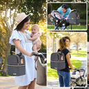 Breastmilk Cooler Bag with Ice Pack Fits 6 Baby Bottles up to 9 Ounce, Breastmilk Pump Cooler Bag with Shoulder Strap for Nursing Mom Daycare, Work, Travel- Grey by TinyTreasures Baby Boutique