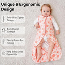 Baby Sleep Sack 12-18 Months 0.5 Tog Wearable Blanket Baby, 3 Pack 100% Cotton Lightweight Sleeping Sack with 2-Way Zipper for Infant Toddler Strawberry by TinyTreasures Baby Boutique