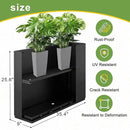 FENCY Metal Rectangular Planter Box Large Planters for Outdoor Plants, Rectangular Tall Planters for Outdoor Plants with Drainage Holes (35.4" L x 9" W x 25.6" H) by CozyNest Decor
