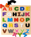 Magnetic Wooden Educational ABC Puzzle - Learn Alphabet & Color Recognition Toy – Toddler Preschool Game – Kids Montessori Education… by TinyTreasures Baby Boutique