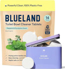 BLUELAND Toilet Bowl Cleaner Tablets, Starter Set, 14 Count with Tin, Peppermint Eucalyptus, Plastic-Free, No Harsh Chemicals, Plant-Based by CozyNest Decor