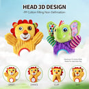 Jollybaby Hand Puppets Baby Toy 0-6-12 Months, Plush Stuffed Animal Hand Puppets Toys for Kids，Sensory Doll with Rattle and Mirror for Toddler，Social Emotional Play Therapy Toys for Boy Girl Gift by TinyTreasures Baby Boutique