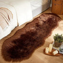 AMTOVO Faux Sheepskin Rug, Coffee Ultra Soft Fluffy Shag Area Rug, 2 x 6 ft Faux Fur Rug for Bedroom Sofa Throw Cushion Room Decor, Sheepskin by CozyNest Decor
