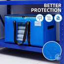 TAILI Extra Large Moving Bags, 6 Pack Blue Heavy Duty Totes For Storage with Visible Window, Wrap Around Handles, Storage Bags for Space Saving, Alternative to Moving Boxes by TinyTreasures Baby Boutique