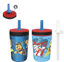 Zak Designs PAW Patrol Kelso Tumbler Set, Leak-Proof Screw-On Lid with Straw, Bundle for Kids Includes Plastic and Stainless Steel Cups with Additional Sipper (Paw Patrol- 3pc)15 fl oz by TinyTreasures Baby Boutique