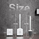 Sellemer Toilet Brush and Holder Set - Flexible Toilet Bowl Brush Head with Silicone Bristles, Compact Size for Storage and Organization, Ventilation Slots Base (1 Pack, White) by CozyNest Decor