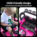 24V Kids Ride on Toy, Kids Electric Vehicles Car Ride on Car Truck for Toddlers with Remote Control, 2x200W Motor - Pink by TinyTreasures Baby Boutique