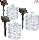 3 Pack Solar Fairy Lights for Outside Waterproof, 49FT/15M 150LED Solar String Light Outdoor 8 Modes Solar Twinkle Lights for Garden Yard Christmas Tree Wedding Party Decor, Cool White by GreenHaven Gardens