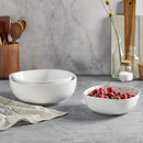 Denmark White Porcelain Chip Resistant Scratch Resistant Commercial Grade Serveware, 3 Piece Serving Bowl Set by CozyNest Decor