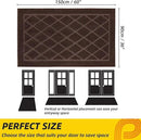 JSEI Dirt Trapper Door Mat 36"x60", Non-Slip Washable Entryway Mats, Dog Door Mat, Stain Resistant and Absorbent Floor Mats, Low Profile Welcome Mat for Front Back Door, Brown by CozyNest Decor