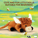 Crochet Kit for Beginners, Learn to Crochet, Include Easy Knitting Soft Yarn, Step-by-Step Video Tutorial, Hook, Holiday Birthday Gift for Adults and Kids(Highland Cow) by TinyTreasures Baby Boutique
