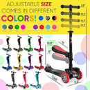 Hurtle 3-Wheeled Scooter for Kids - Wheel LED Lights, Adjustable Lean-to-Steer Handlebar, and Foldable Seat - Sit or Stand Ride with Brake for Boys and Girls Ages 1-14 Years Old by TinyTreasures Baby Boutique