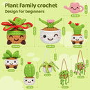 Mewaii Crochet Kit for Beginners,9PCS Crocheting Plant Kit with Step-by-Step Video Tutorial,DIY Easy Knitting Kit with 40% Extra Peasy Yarn for Adults & Kids by TinyTreasures Baby Boutique