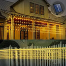 32.8 * 3.28FT Large Size Solar Curtain Lights Outdoor, 8 Modes Icicle Lights, Garden Christmas Decortions for Patio, Gazebo, Eaves, Fence, Tree, Porch (Warm White) by GreenHaven Gardens