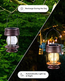 4 Pack Hanging Solar Lanterns Waterproof Lights Powered Led Decorative Landscape Light Table Lamp with Design for Patio, Garden, Yard, and Pathway Decor, Warm by GreenHaven Gardens