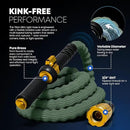 TITAN Flexible Garden Hose 10FT – Ultra Lightweight, Heavy Duty Water Hose with Brass Fittings & Jet Nozzle – Kink-Free, Non-Expanding, Durable Fabric Hose for Yard, Lawn, Car Wash, Outdoor Use by GreenHaven Gardens