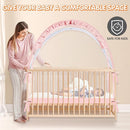 Crib Tent to Keep Baby from Climbing Out - Crib Net to Keep Baby in - Pop Up Breathable Cribs Cover - Canopy with Upgrade Strong Mesh and Durable Zipper (Pink, Lager) by TinyTreasures Baby Boutique