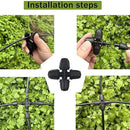 Drip Irrigation Fittings for 1/4 inch Tubing (0.16" ID x 0.28" OD), 20 Pcs Anti-Drop Locked Barbed Reducing 4-Way Coupling for Drip Line Connectors by GreenHaven Gardens
