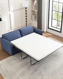 Queen Pull Out Sofa Bed, 2-in-1 Convertible Sleeper Sofa Couch with Memory Foam Mattress – Space-Saving Sofa Bed Queen for Living Room & Guest Room, Navy Blue by CozyNest Decor