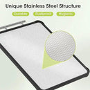 Dishwasher Safe 316 Stainless Steel Cutting Board for kitchen, Double-Sided Pure 316/Wheat Straw PP, Scratch-Resistant Chopping Board with Juice Groove&Grinding Area, Easy to Clean Large Size 16"*11" by CozyNest Decor