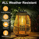 Solar Lanterns Outdoor Hanging Lights Waterproof Rattan Bamboo Solar Powered Light with Twine Handle Decorative Garden Table Lamp for Patio Yard Tabletop Tree Pathway Home Decoration by GreenHaven Gardens