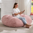 Hobestluk 3FT Bean Bag Chairs Adult Bean Bag with Portable Handle Comfy Large Bean Bag Chair with Removable Cover for Living Room Bedroom or Reading Nook (Stripe Pink, 3FT) by TinyTreasures Baby Boutique