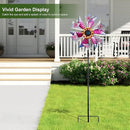 Solar Wind Spinner Outdoor, 360° Metal Large Butterflies Wind Sculpture with Outdoor Kinetic Windmills with Vine String LED Lights for Decor Garden Patio, Lawn & Yard by CozyNest Decor