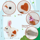 Easfan Bunny Pink Plush Toy Jumping Spotted Rabbit Talking Hopping Ears Nose Moving Educational Plush Toy Singing Shaking Glowing Interactive Toy Electric for Toddlers Kids by TinyTreasures Baby Boutique