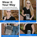 Neck Wallet for Travel & Passport Holder with RFID Blocking - Slim & Easy to Conceal Nylon Travel Pouch for men & women - Holds Phone, Cash, Cards, Keys - Sweat & Water Resistant - Large - Light Grey by TinyTreasures Baby Boutique