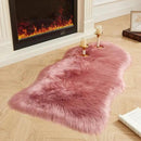AMTOVO Faux Fur Rug, Blush Pink Area Rug, Fluffy Sheepskin Rug, Fuzzy Ultra Soft 2 x 4 ft Shag Rugs for Bedroom Sofa Throw Cushion Room Decor, Sheepskin by CozyNest Decor