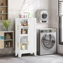 47.25" Metal Pantry Cabinet, Storage Cabinets with 4 Door and 2 Adjustable Shelves, White Bathroom Cabinet, Freestanding Cupboard for Kitchen Dining Living Room Bathroom by CozyNest Decor