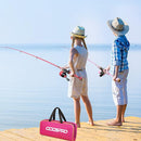 ODDSPRO Kids Fishing Pole Pink, Portable Telescopic Fishing Rod and Reel Combo Kit - with Spincast Fishing Reel Tackle Box for Girls, Youth by TinyTreasures Baby Boutique